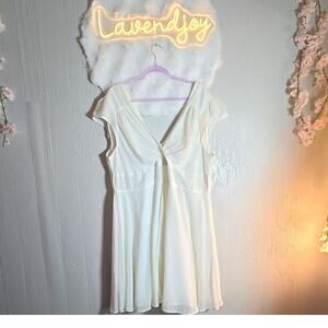 Eucalyptus Babydoll Dress Plus 3x Cream Cottage Coquette Whimsigoth Fairy Chic